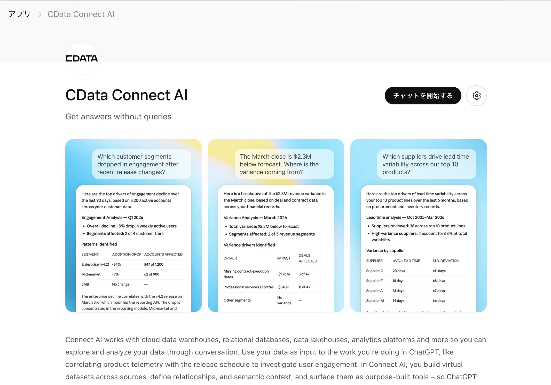 ChatGPT から kintone を操作する方法:アプリディレクトリから追加するだけで使える CData Connect AI MCP