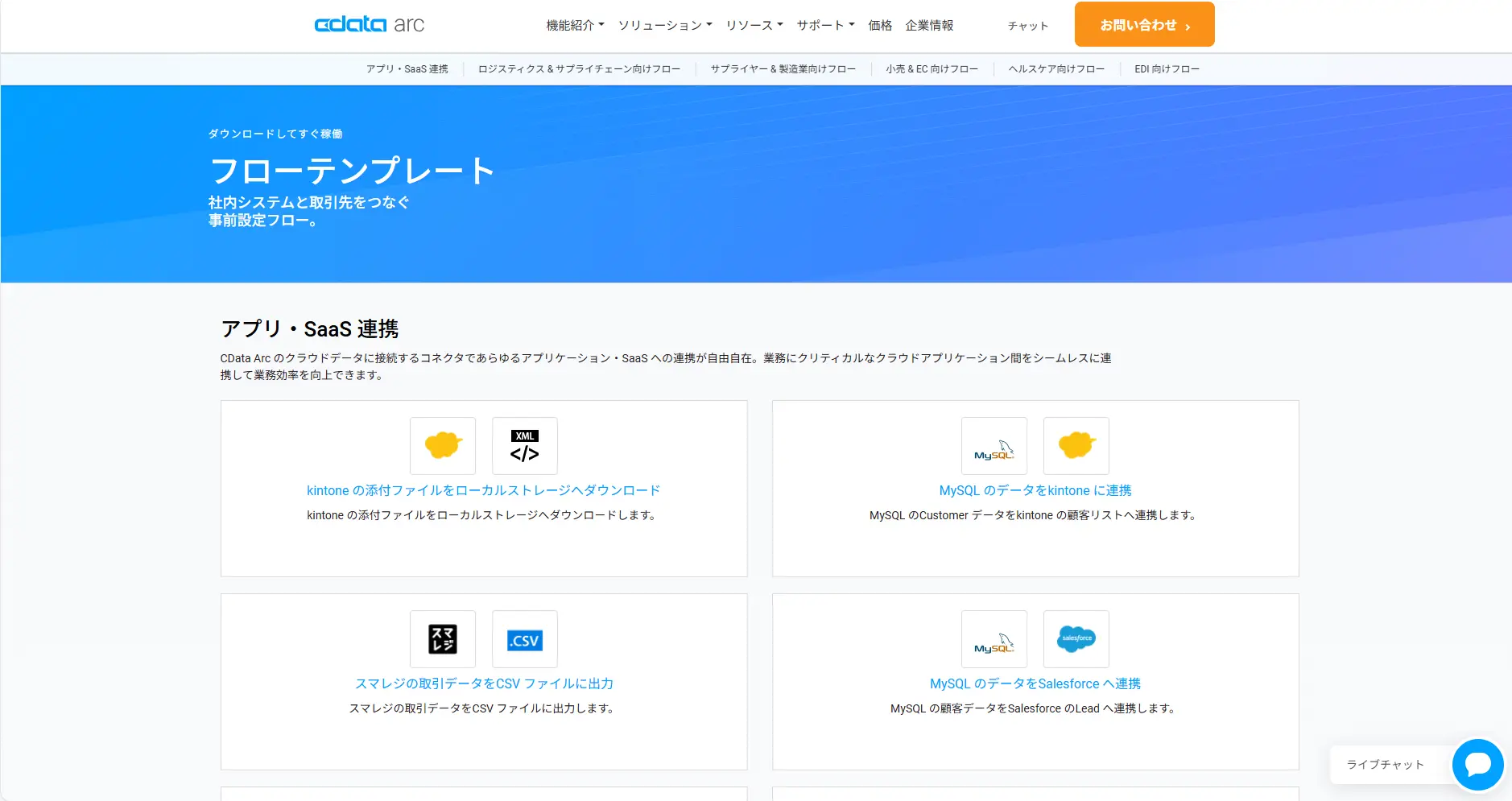 フローテンプレートページ