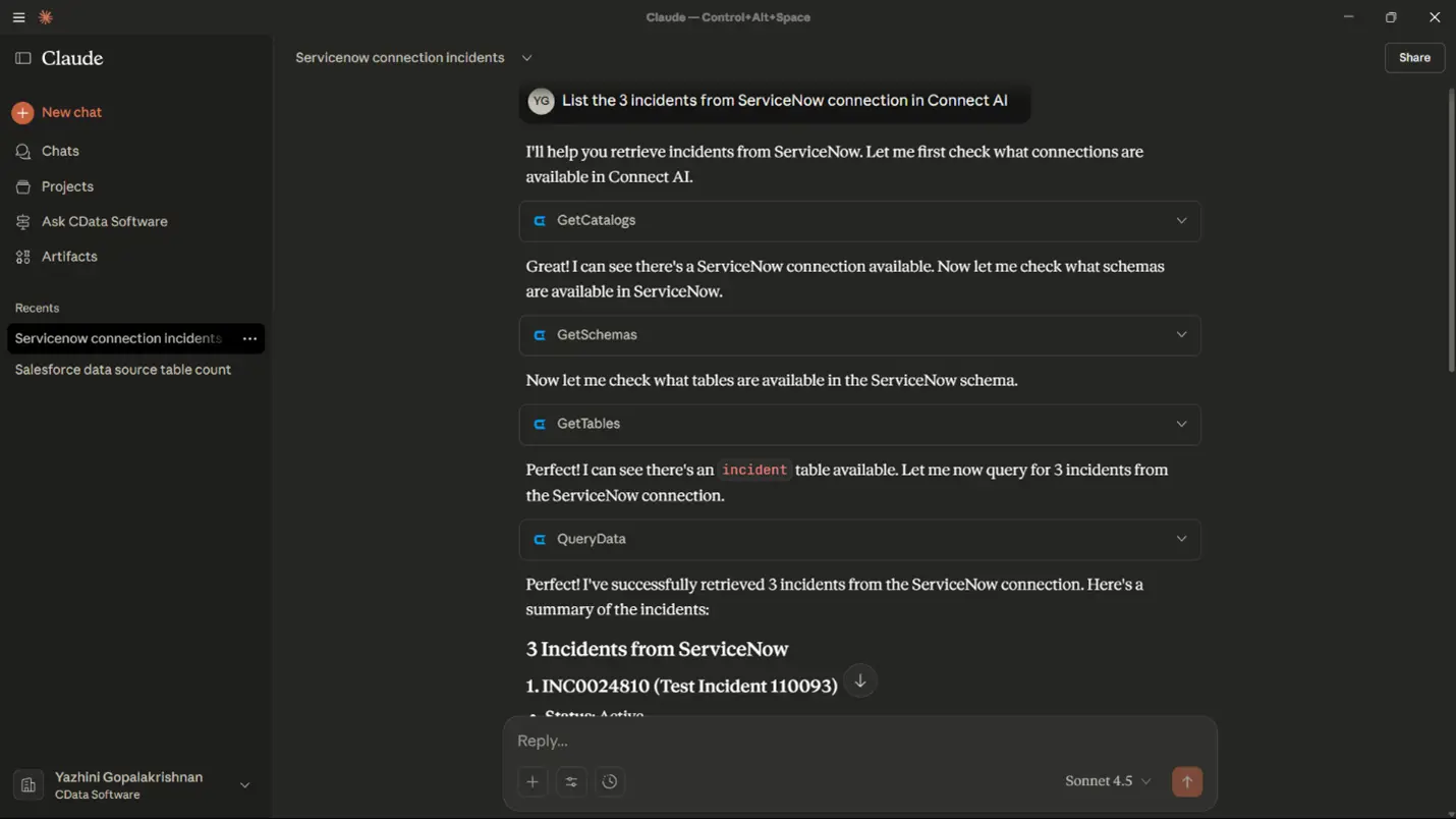 Connect ServiceNow to Claude