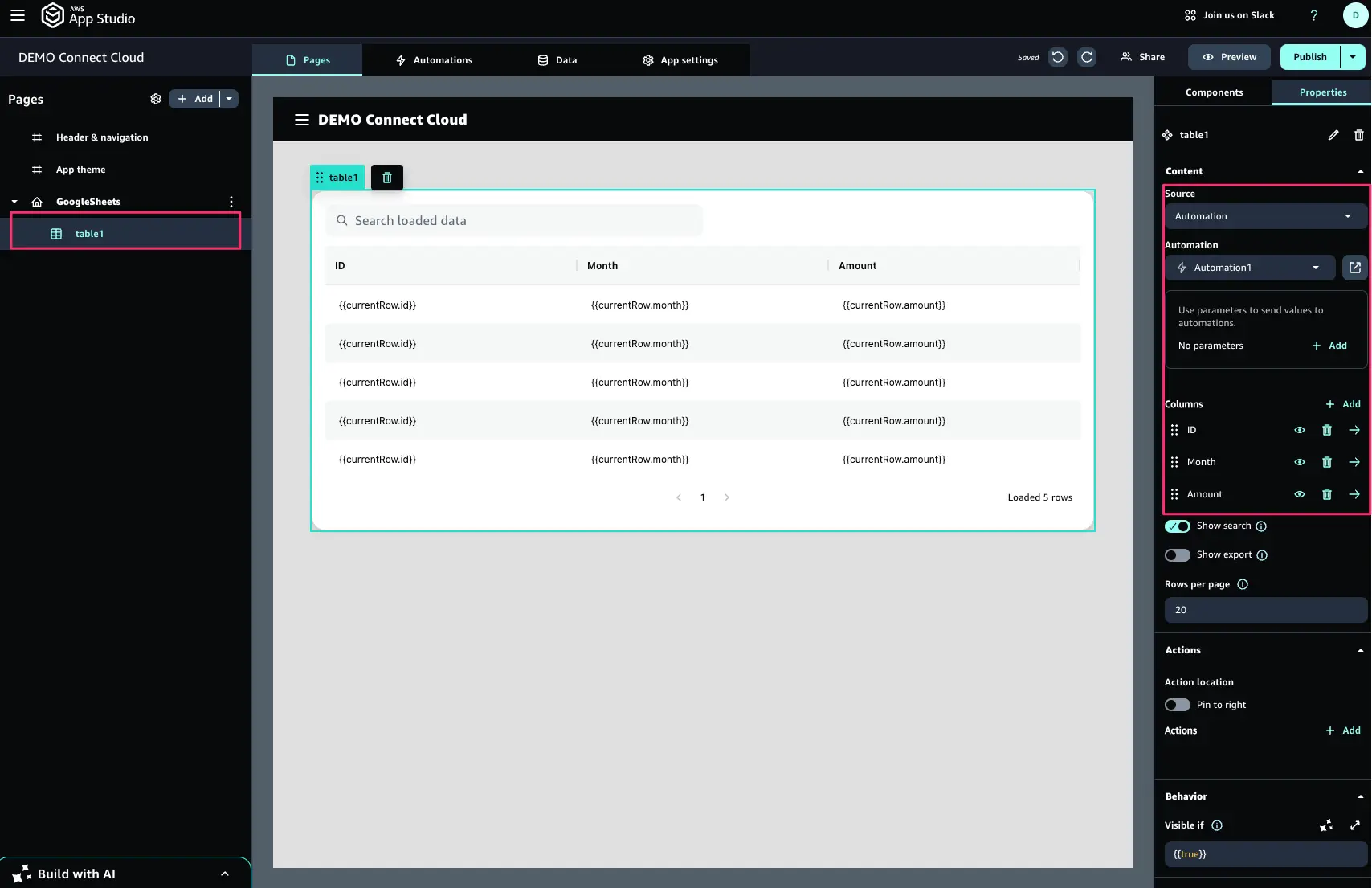 connectcloud-appstudio2spreadsheet