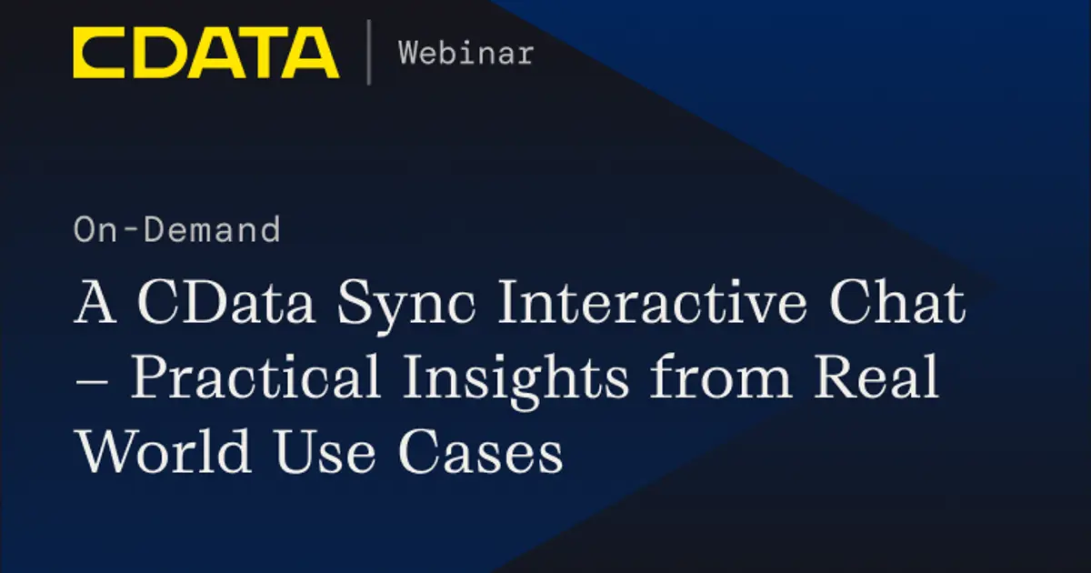 Sync Chat Feature Sync Interactive Chat (CData Software)