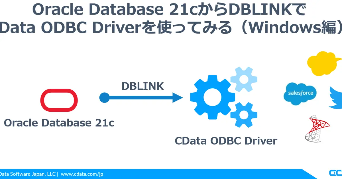 Oracle Database 21cからDBLINKでCData ODBC Driverを使ってみる
