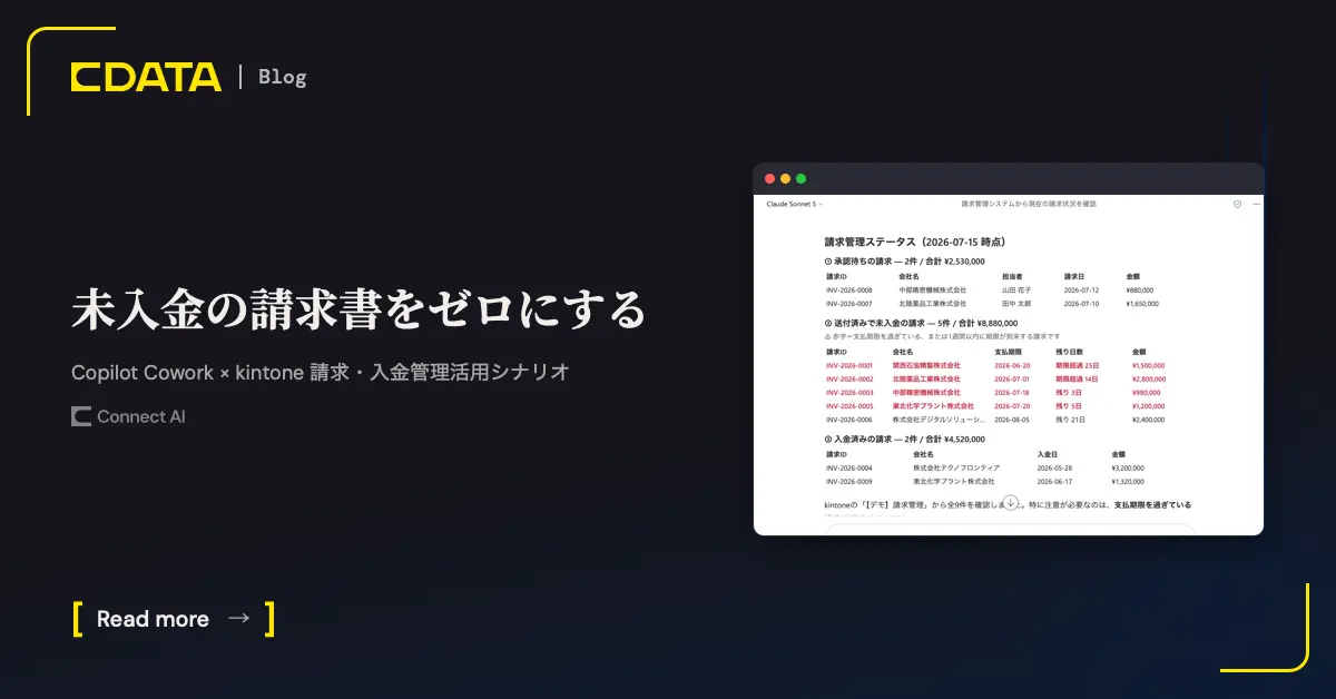 未入金の請求書をゼロにする:Copilot Cowork × kintone 請求・入金管理活用シナリオ
