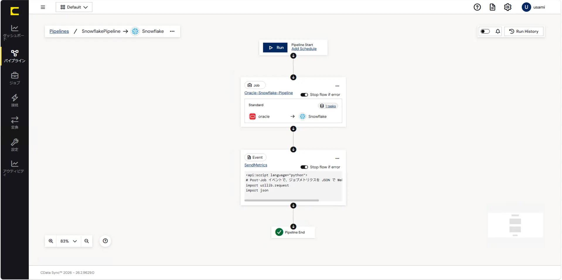 パイプラインでの Post-Job Webhook 送信設定