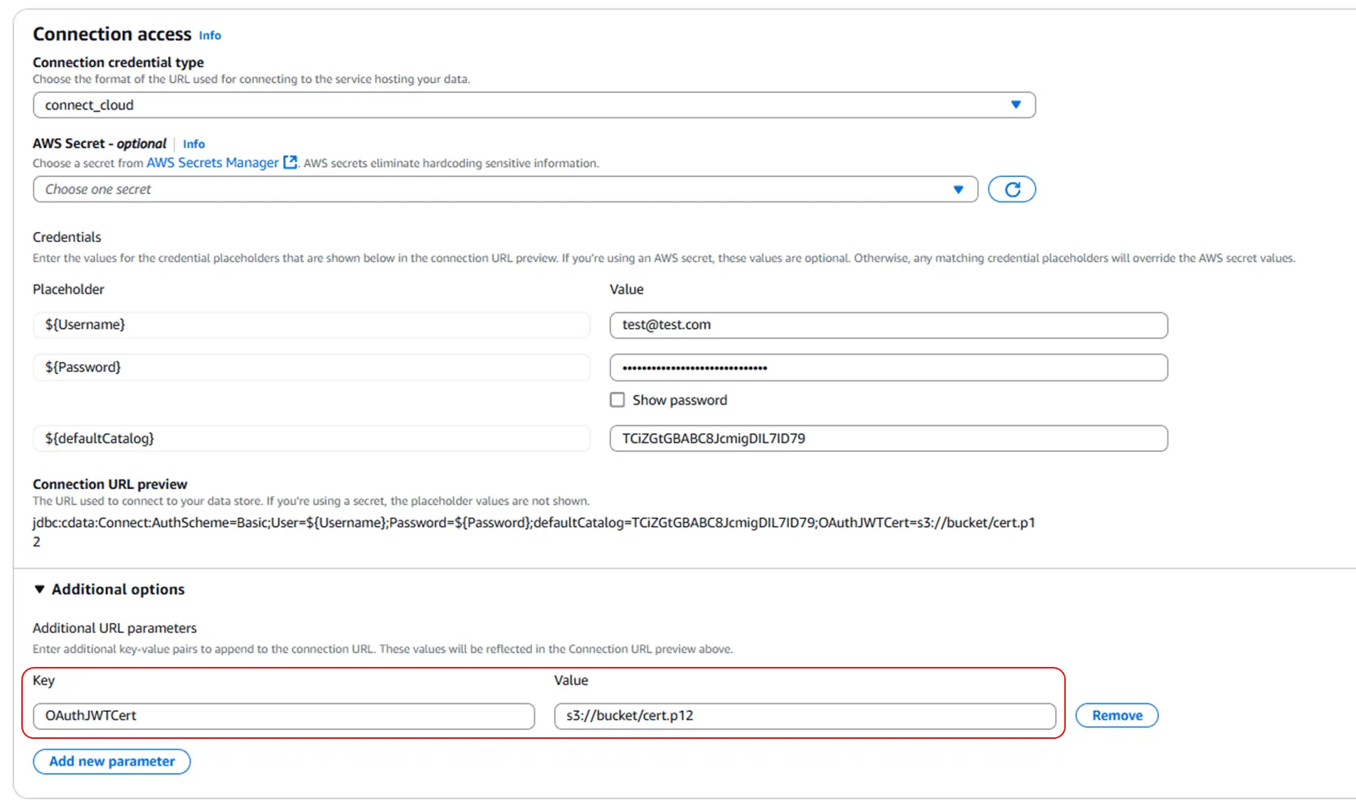 CData AWS GlueコネクタでAmazon S3にあるSSLサーバ証明書を読む方法