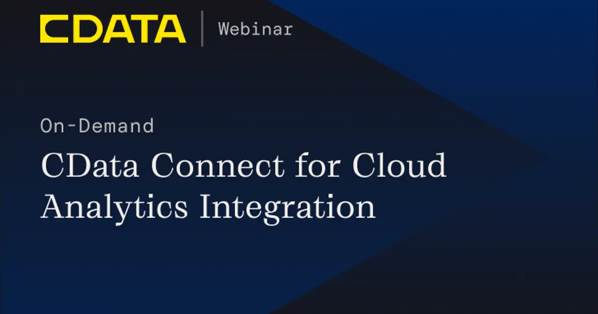 CData Connect for Cloud Analytics Integration