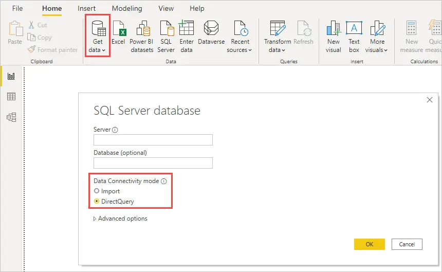DirectQuery の設定方法