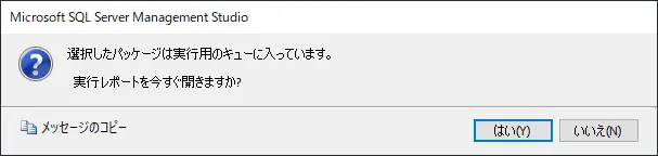 SSMS 実行レポート確認