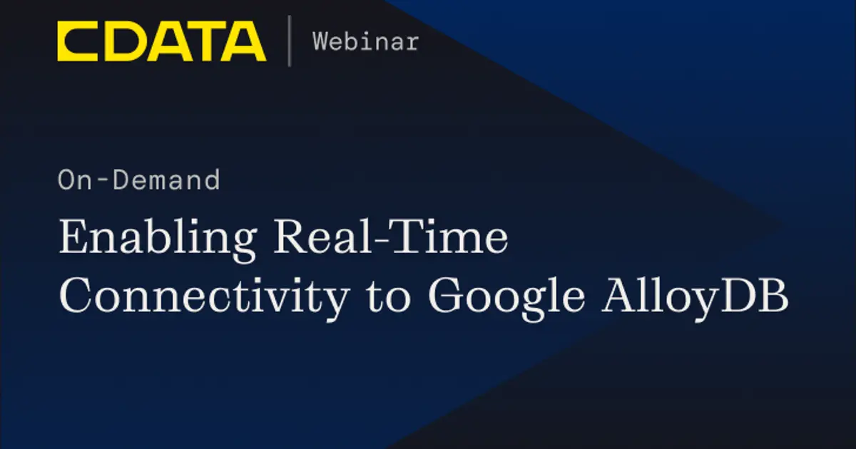 CData Alloydb Webinar 2023 (CData Software)