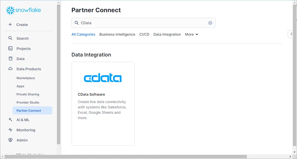 Snowflake Partner Connect