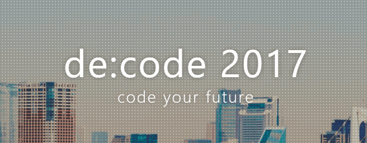 See you at Microsoft de:code 2017