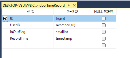 SQL Server テーブル