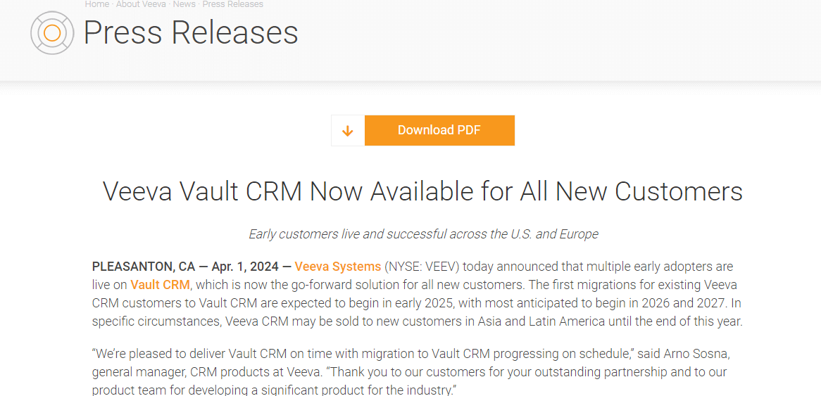 Veeva Vault CRM とは