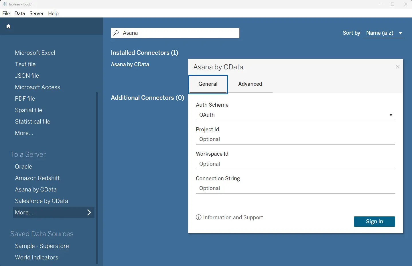 Tableau Connector Authentication