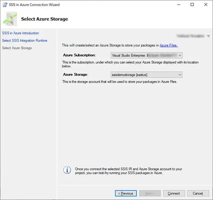 Select Azure Storage