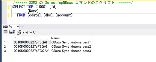 SQLServerデータ