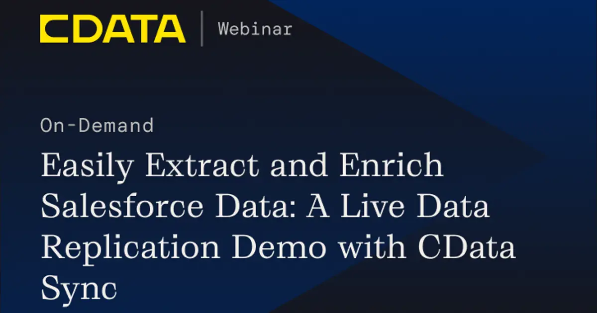 A Live Data Replication Demo with CData Sync