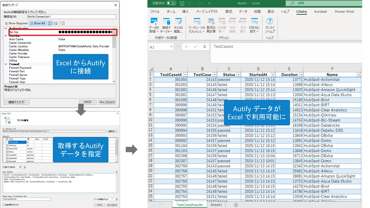 Excel からAutify データを利用