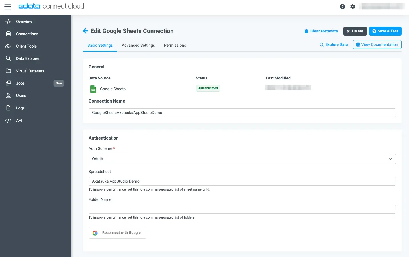 connectcloud-appstudio2spreadsheet