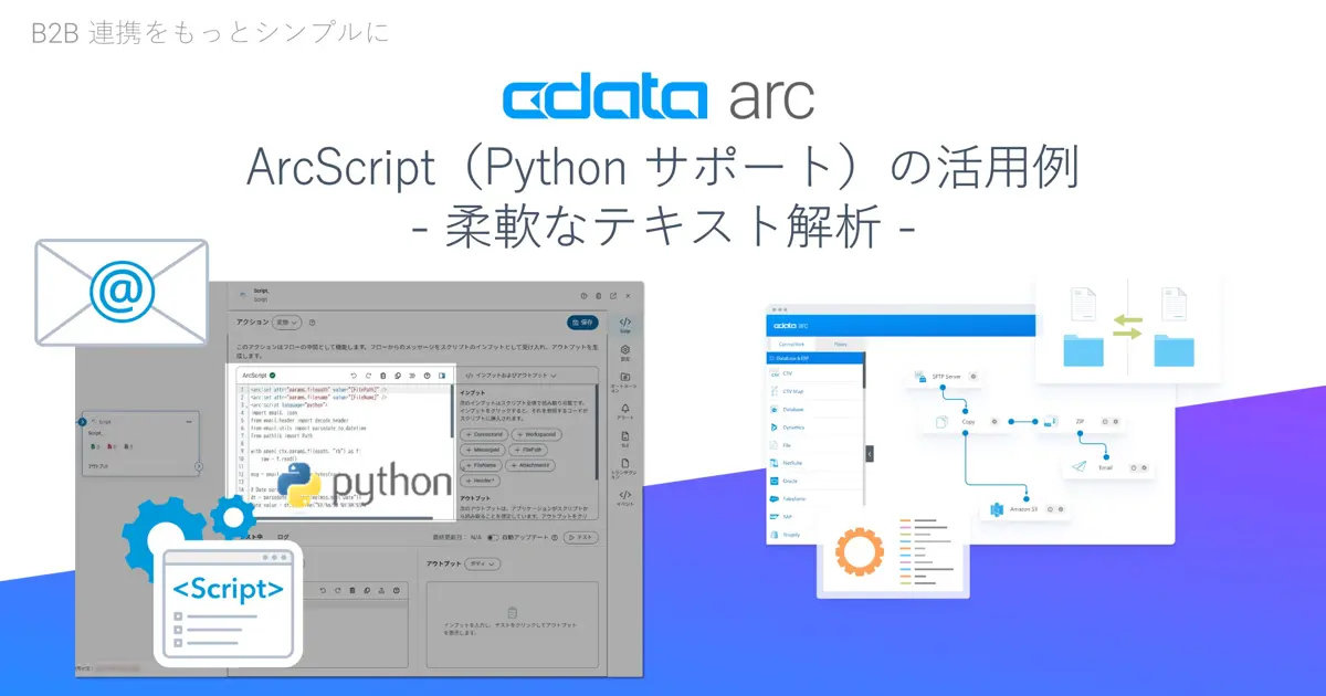 CData Arc - ArcScript（Python サポート）の活用例