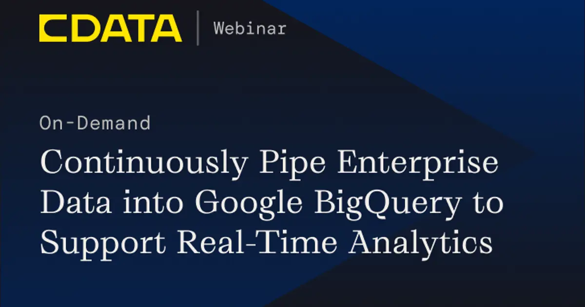 Sync Google Bigquery Webinar 2023 (CData Software)
