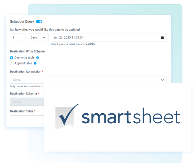 Smartsheet Connectivity with Scheduled Queries