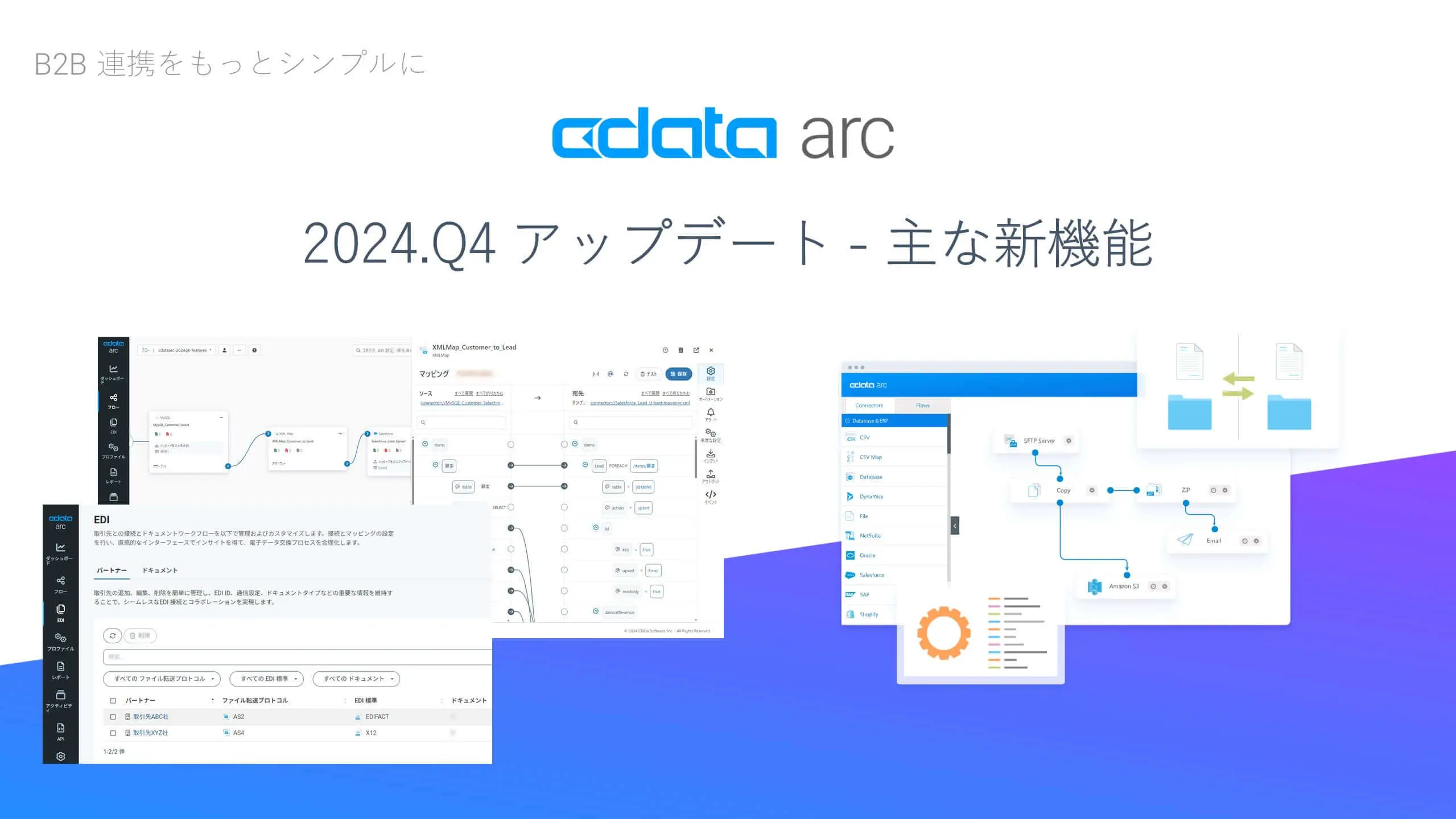 CData Arc 2024.Q4 アップデート - 主な新機能