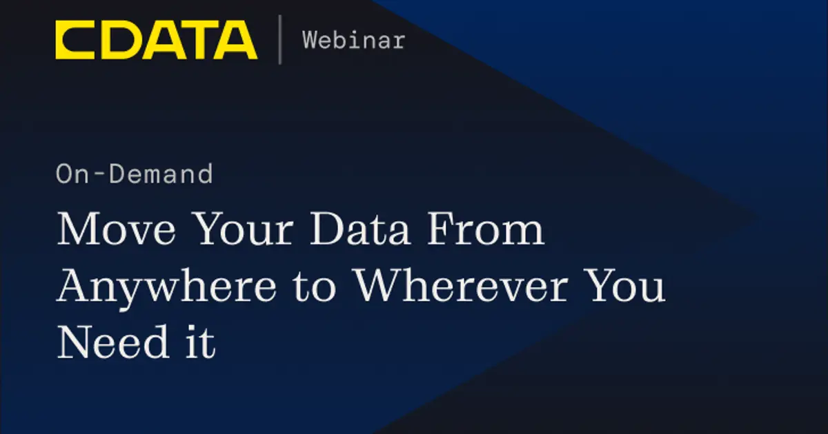 Move Your Data From Anywhere to Wherever You Need it