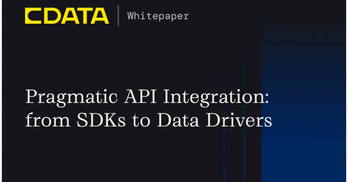 Pragmatic API Integration: from SDKs to Data Drivers