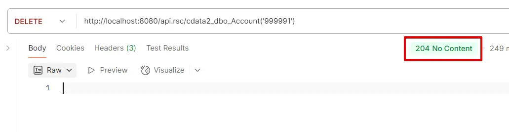 delete リクエスト