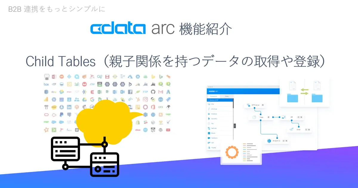 CData Arc 機能紹介 - Child Tables（親子関係を持つデータの取得や登録）