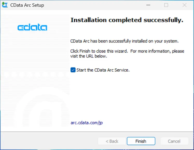 インストール完了