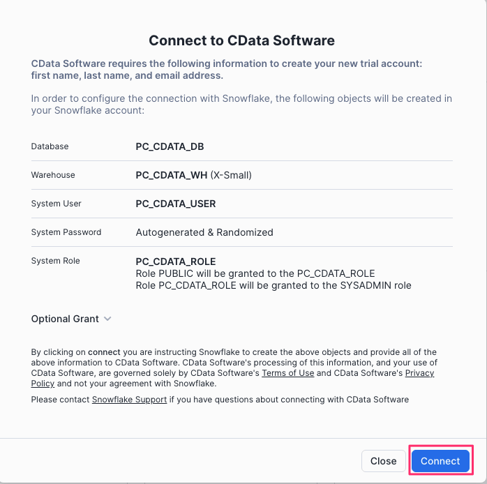 snowflake & cdata connect clloud