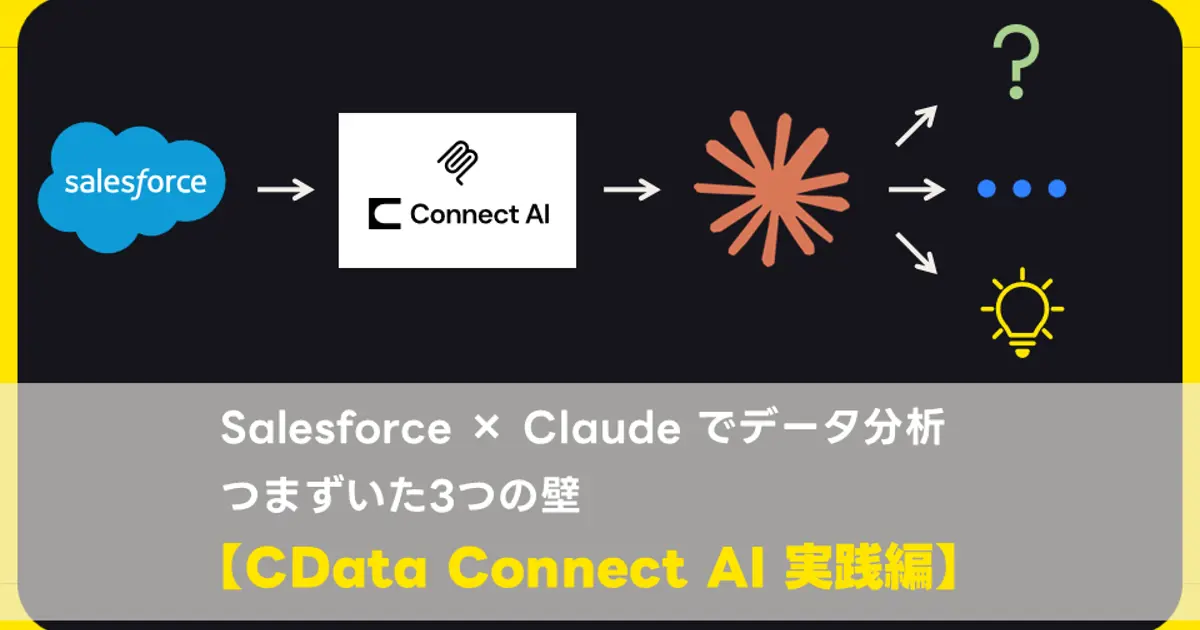 Salesforce × Claude でデータ分析、 つまずいた3つの壁【CData Connect AI 実践編】