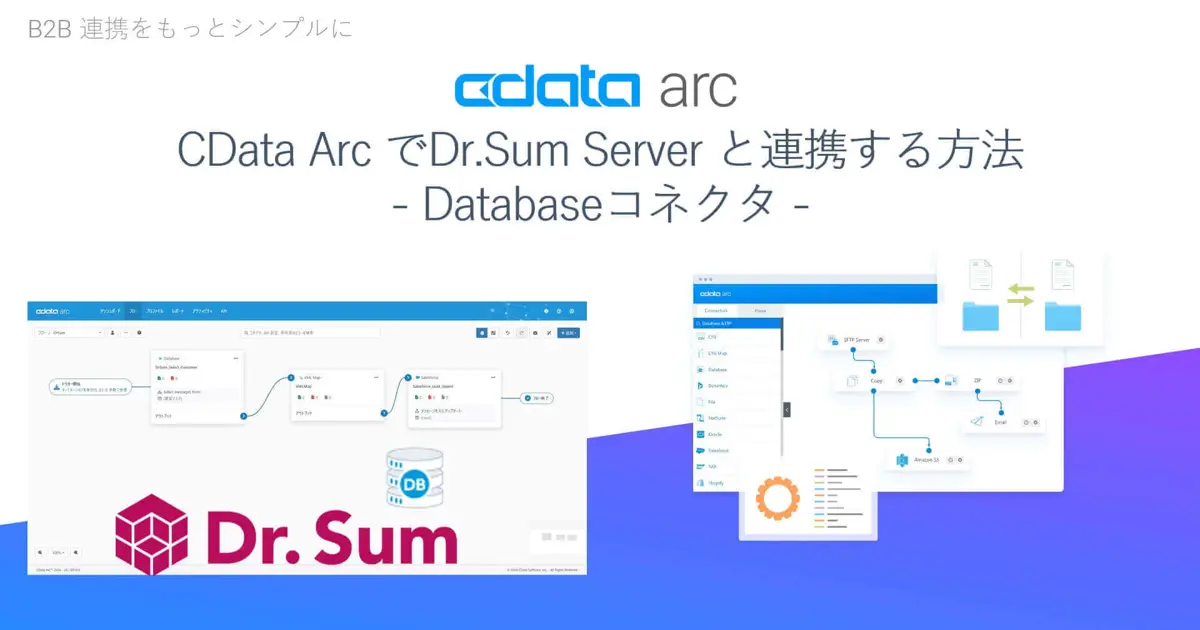 CData Arc でDr.Sum Server と連携する方法（Database コネクタ）