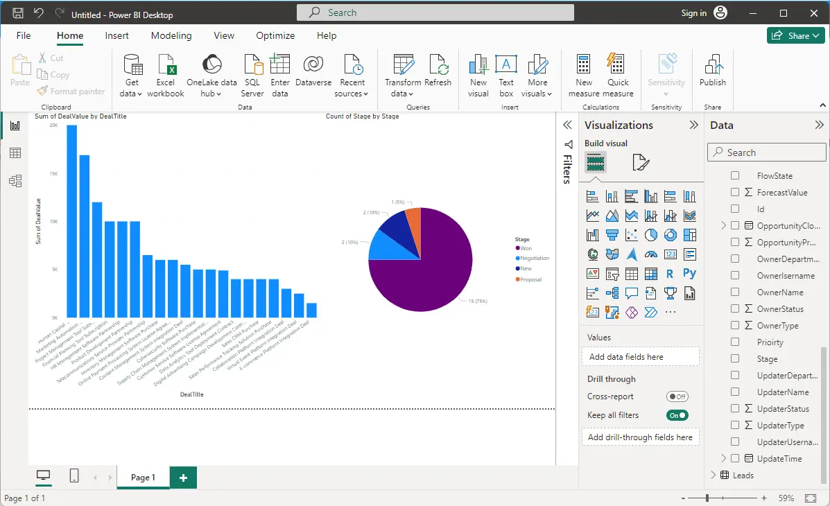 ノーコードアプリプラットフォーム JODOO のCRM アプリデータをPower BI Desktop で可視化・分析
