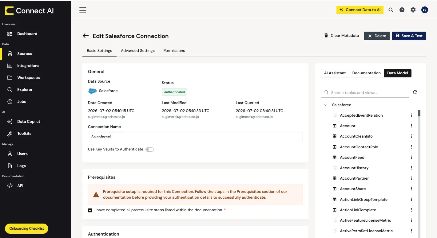 Microsoft Foundry エージェントから Salesforce データに安全にアクセスする — CData Connect AI × OAuth identity passthrough 連携ガイド