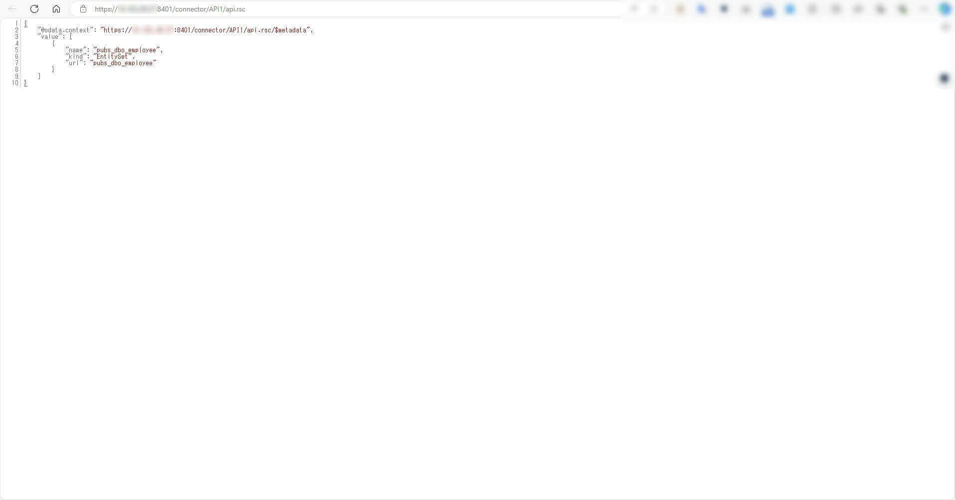API エンドポイントにアクセス