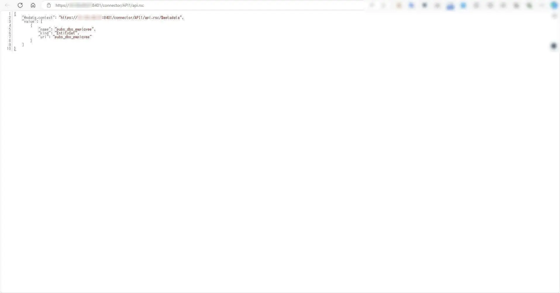 API エンドポイントにアクセス