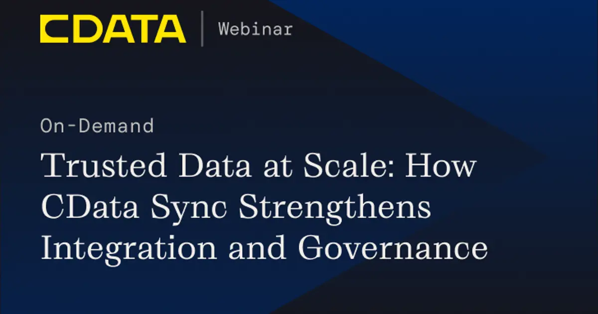 Trusted Data Integration & Governance at Scale | CData Sync