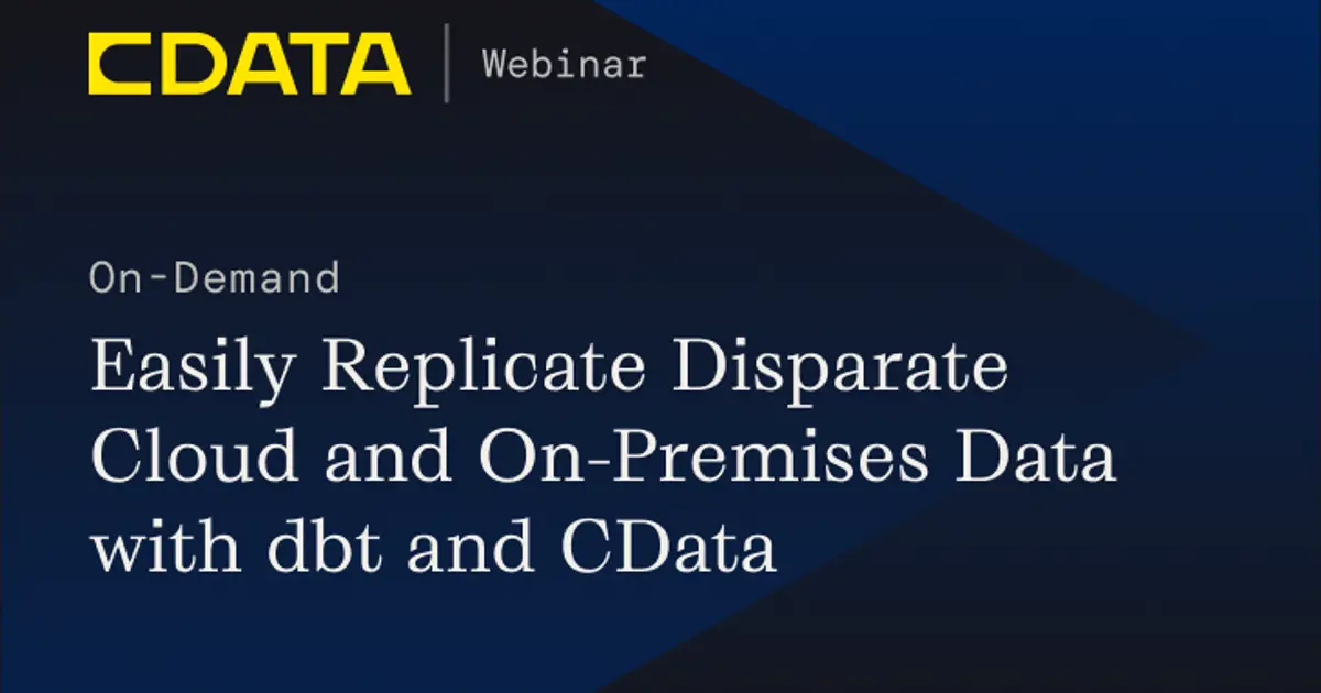 CData Sync Dbt Webinar (CData Software)