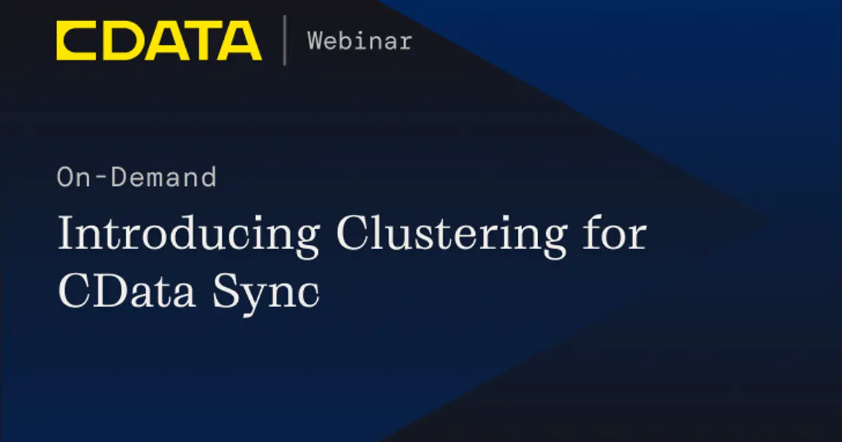 Introducing Clustering for CData Sync