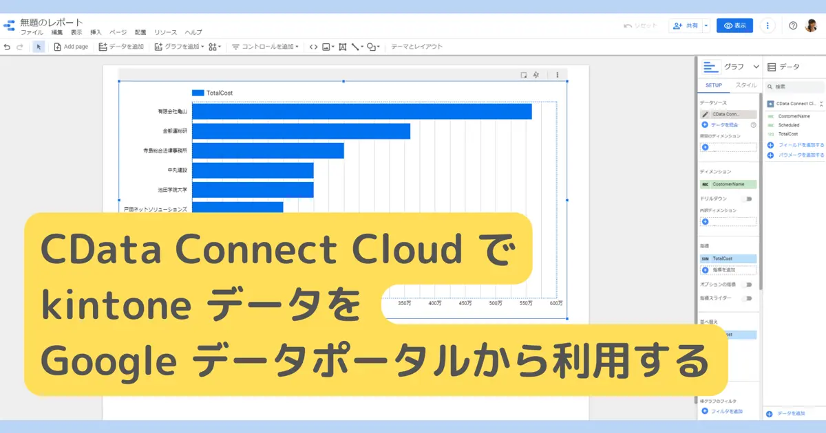 CData Connect AI でkintone データをGoogle データポータルから利用する