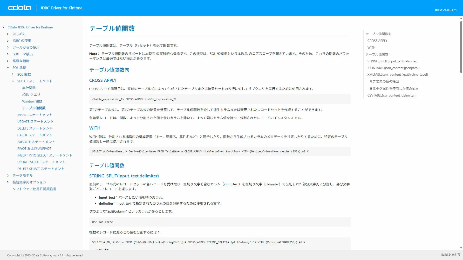 CData Drivers - テーブル値関数(Table-Valued Functions)の利用例