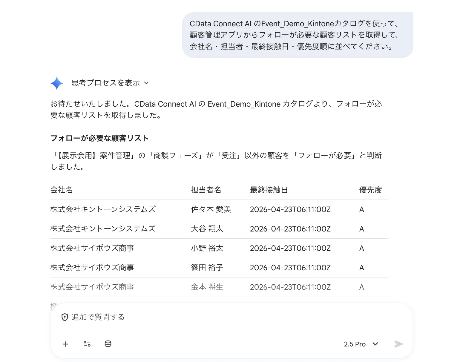 Gemini Enterprise × kintone 連携の方法:CData Connect AI のカスタム MCP サーバー機能を使う