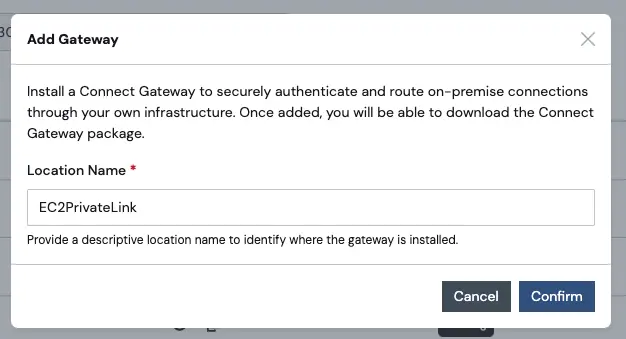 Gateway登録ダイアログ