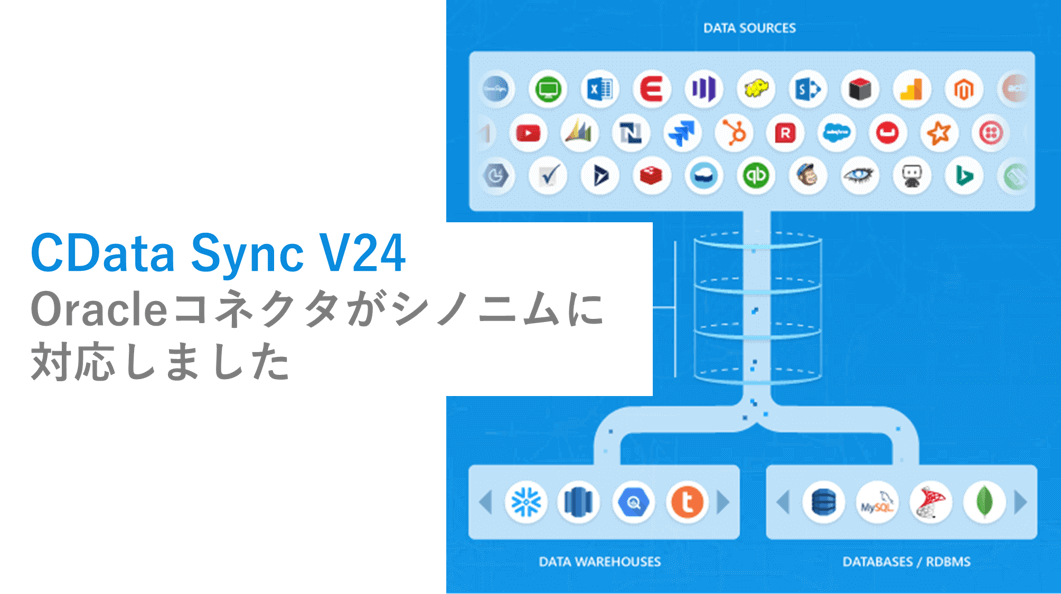 CData Sync V24 Oracleコネクタがシノニムに対応しました