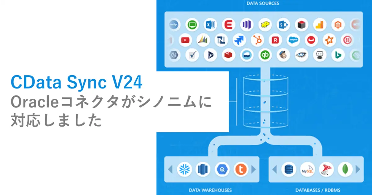CData Sync V24 Oracleコネクタがシノニムに対応しました