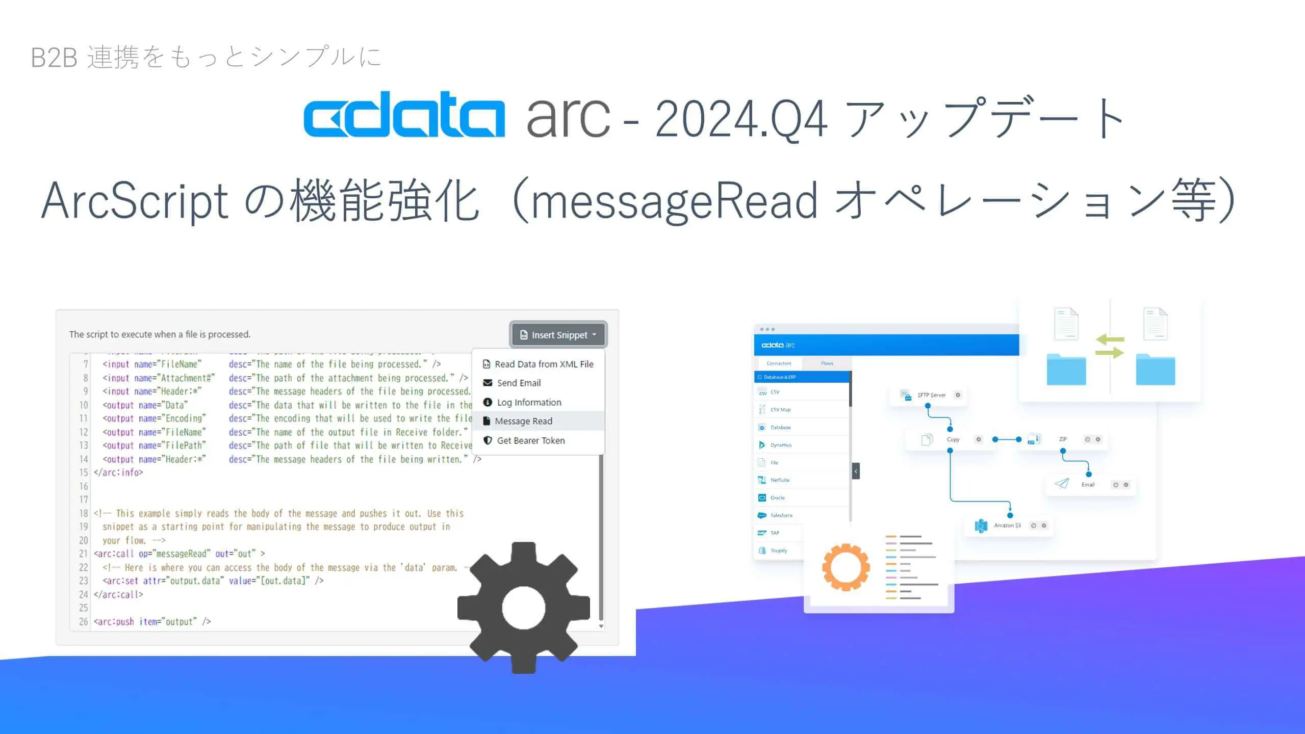 CData Arc 2024.Q4 アップデート - ArcScript の機能強化(messageRead オペレーション等)