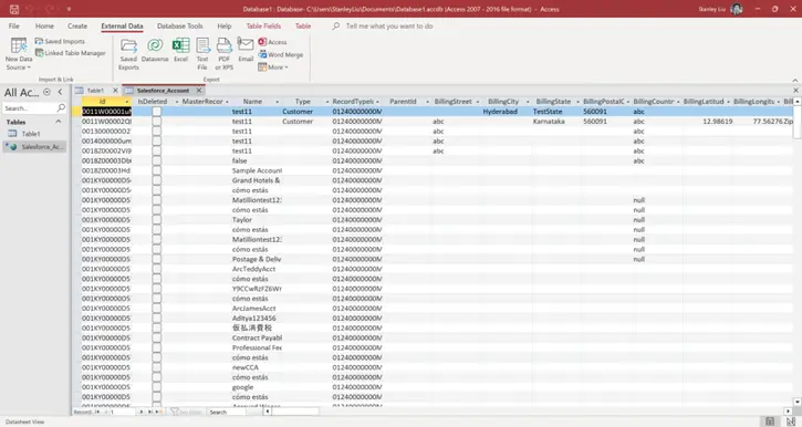 MS Access Salesforce